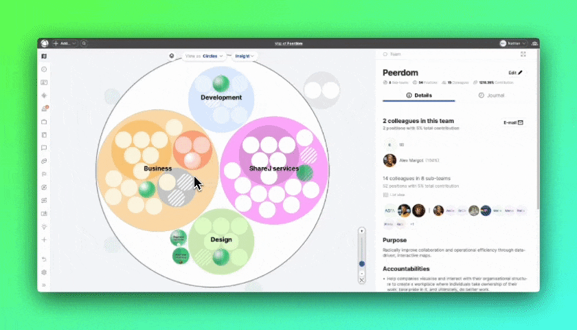 Org design is as simple as dragging and dropping.